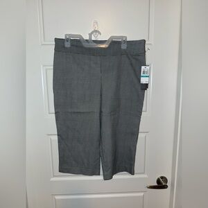 Plaid vintage wide leg capri pants